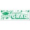 12 Pack Bulk Congrats Grad Graduation Party Sign Banner - green/white